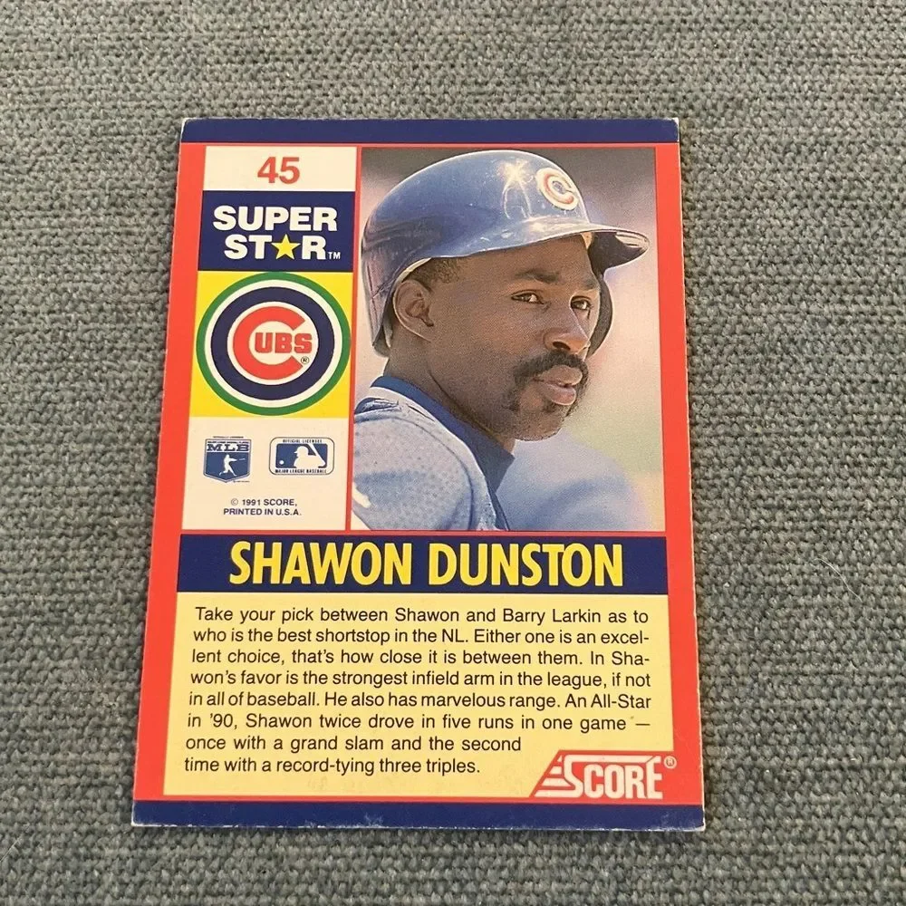 1991 Score Baseball Card Trading Card